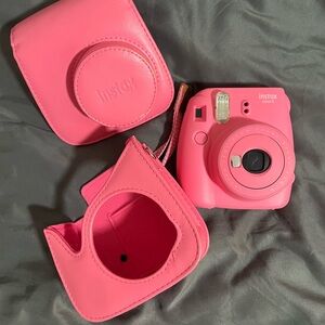 Instax Mini 9 Coral Instant Camera with Case